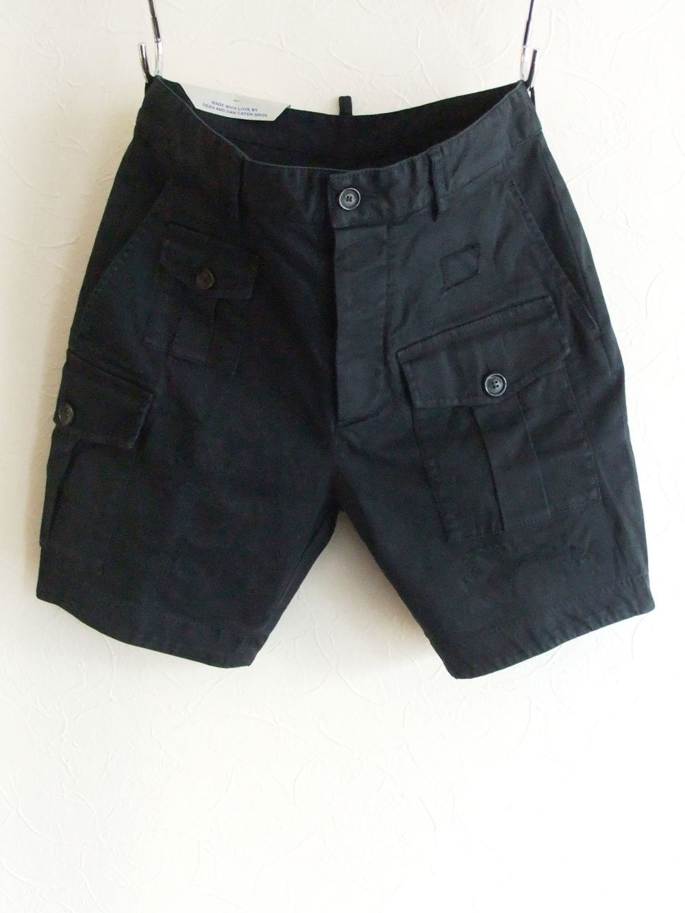 Cotton Twill Marine Cargo Shorts  ダメージ ハーフジーンズ  (ブラック)  S74MU0661