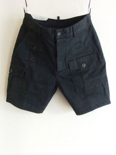 Cotton Twill Marine Cargo Shorts  ダメージ ハーフジーンズ  (ブラック)  S74MU0661