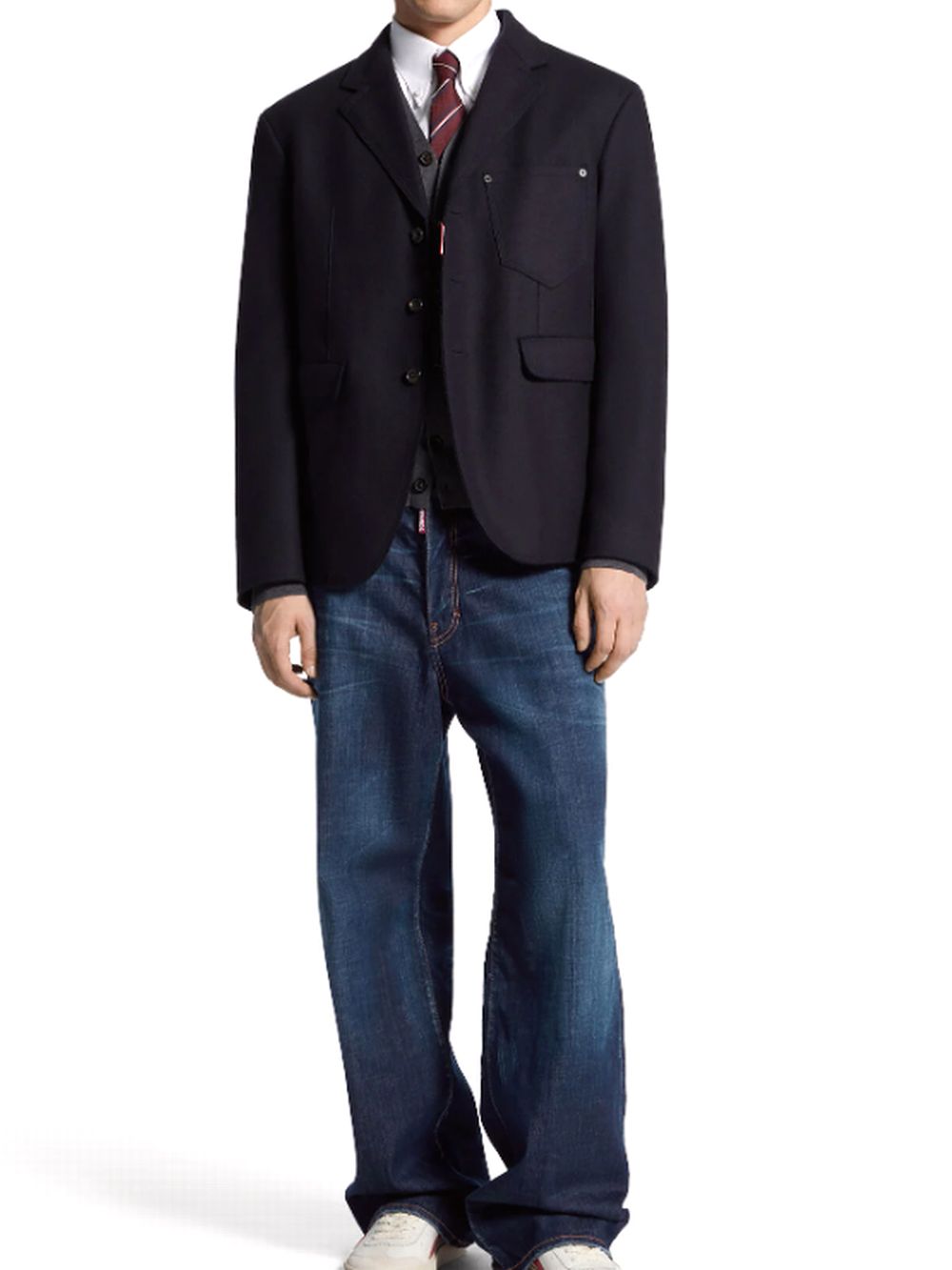 Dark Clean Wash Loose Jeans   ルーズフィット ジーンズ   S74LB1715