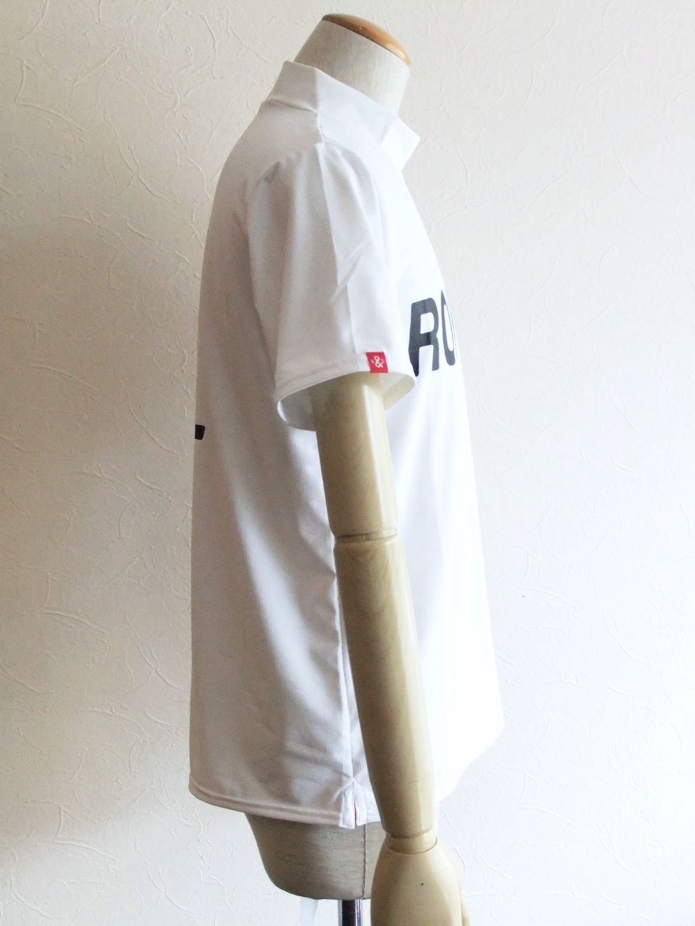 BIG LOGO MOCK  ( ホワイト )  モックネック 半袖ポロシャツ RSM-21047
