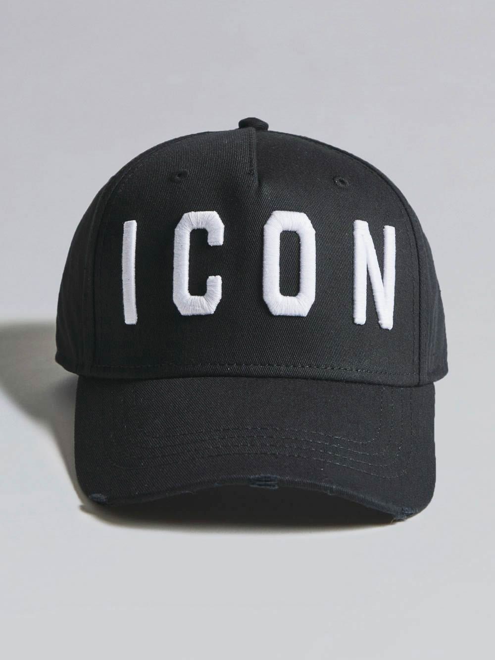 ICON BASEBALL CAP  ロゴ キャップ   S82BC4001 (ブラック×ホワイト)
