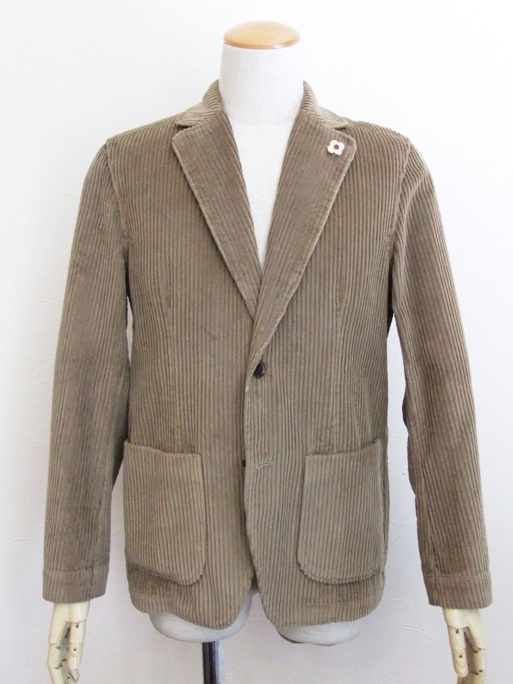 COTTON 2B JACKET (ライトブラウン) コットン 2B シャツジャケット