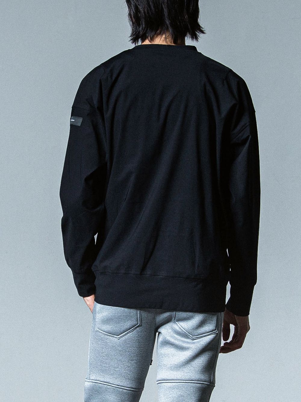 NYLON LONG SLEEVE     ナイロン ロングスリーブ Tシャツ (ブラック)   RC33-C-001