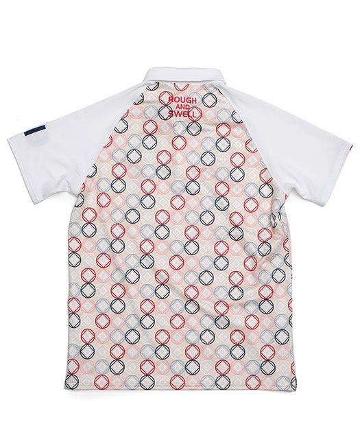 COMON 2 POLO   小紋柄半袖ポロシャツ