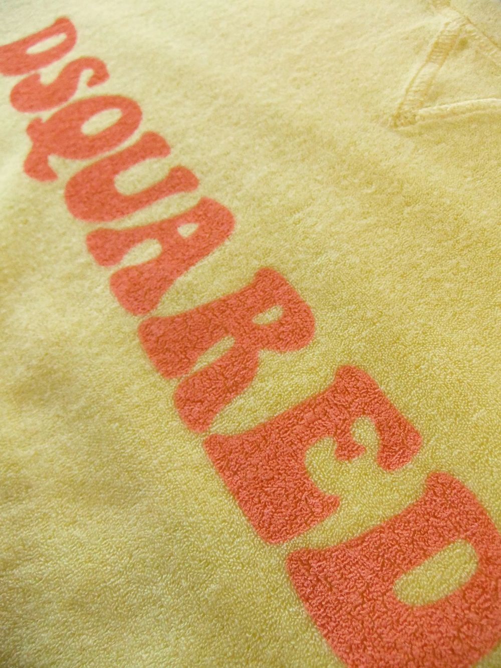 TOWEL RAGLAN COOL SWEATSHIRT (イエロー) ロゴ パイル スウェットシャツ   S71GU0579