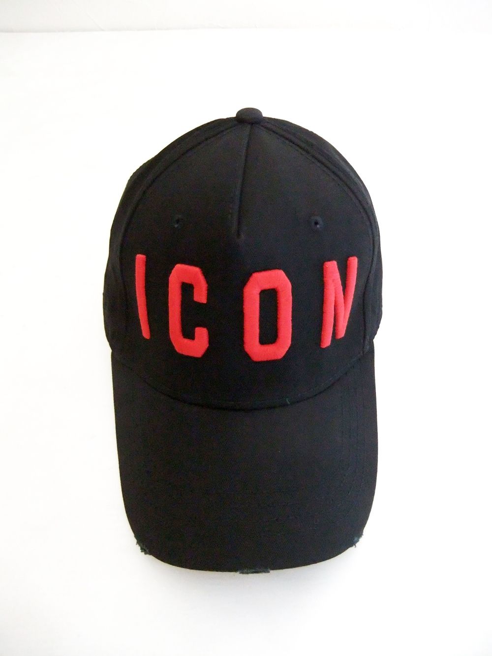 ICON BASEBALL CAP ロゴ キャップ S82BC4001 (ブラック×レッド) - フリー