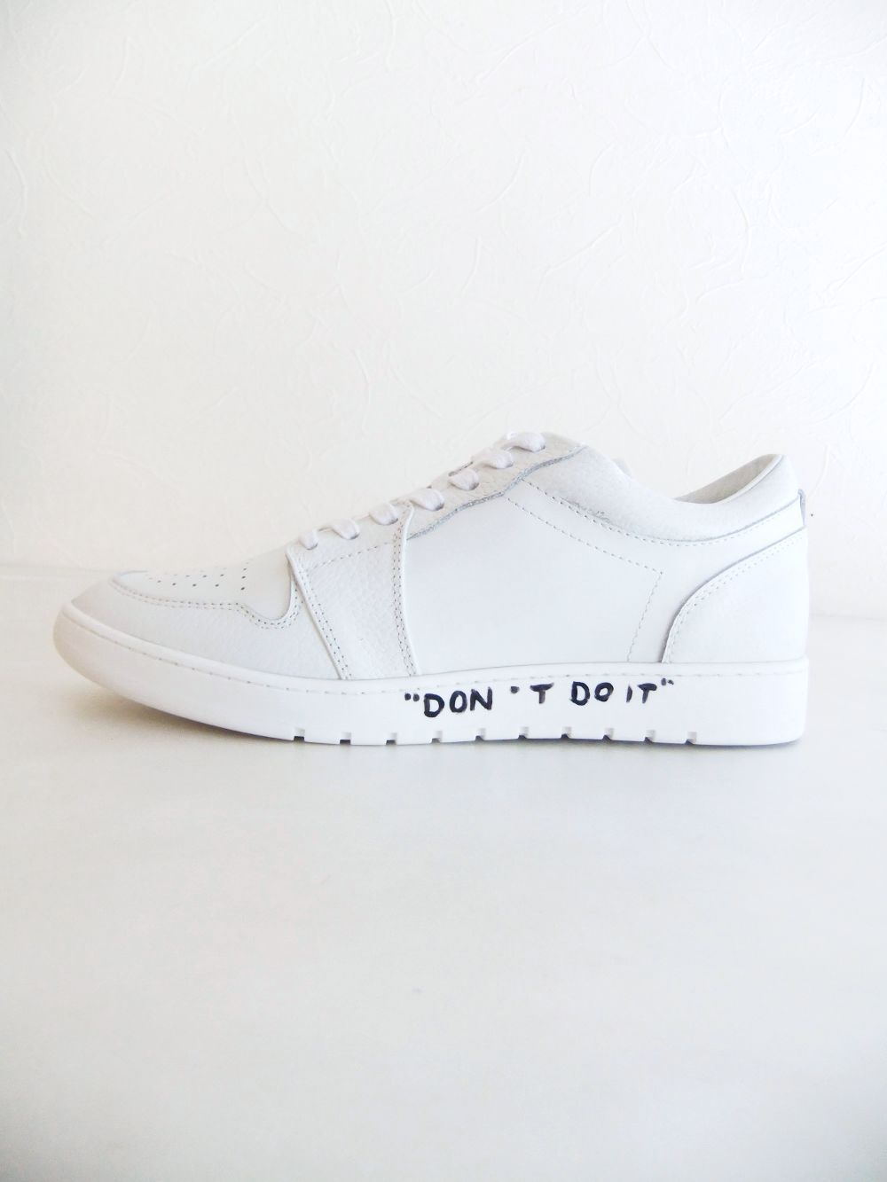 【MIKE don't do it】 【日本限定モデル】  レザースニーカー  (ホワイト × ホワイト)