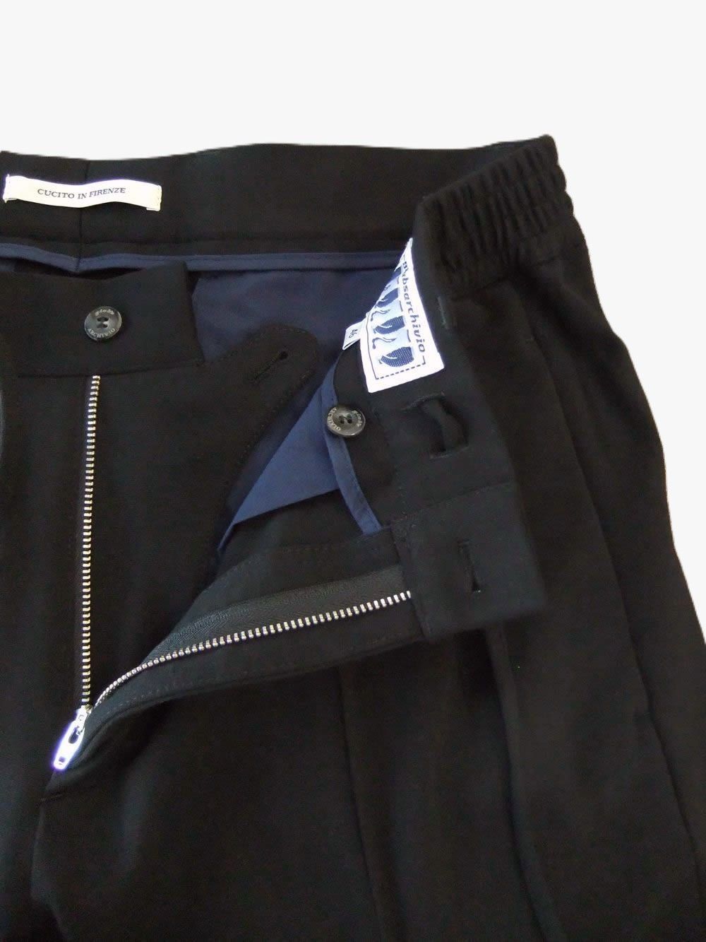 MASACCIO R1   NEW WASHABLE JERSEY  (ブラック)  ジャージーワンプリーツ パンツ A5666
