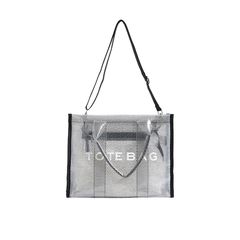 【MICALLE MICALLE Accessory】 クリア トートバッグ (ブラック) MMC152GDB