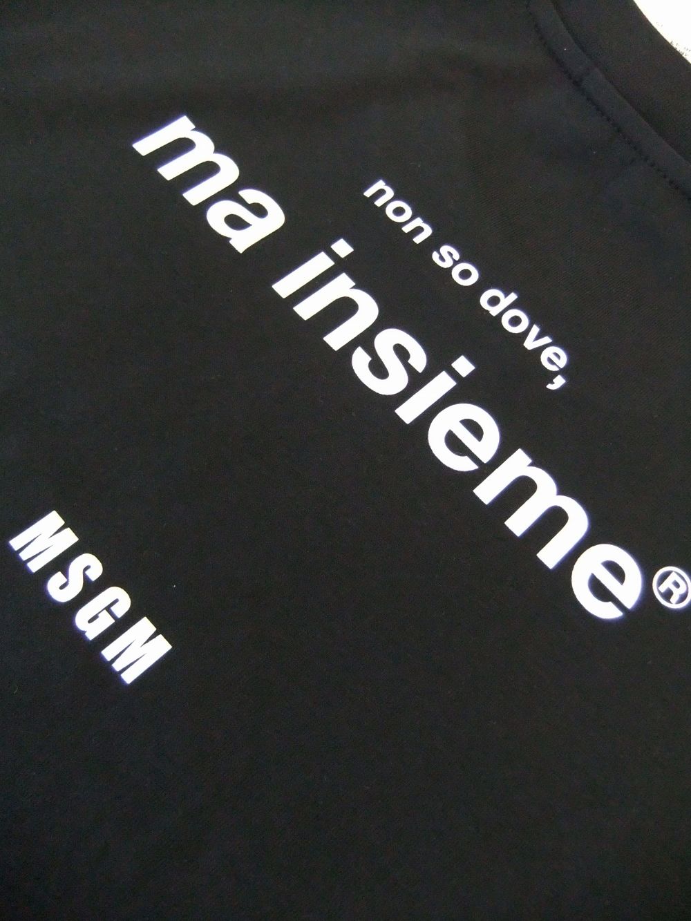 MESSAGE プリント LOGO  ロゴ  T-SHIRT  ( ブラック )  3040MM182