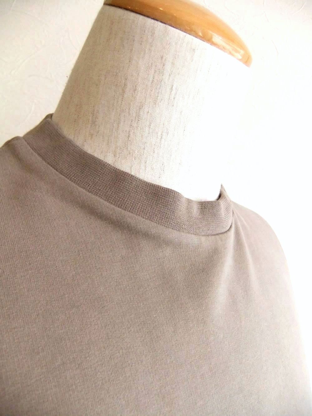 IF TEE  ミニ裏毛 クルーネック 半袖Tシャツ ( ベージュ )