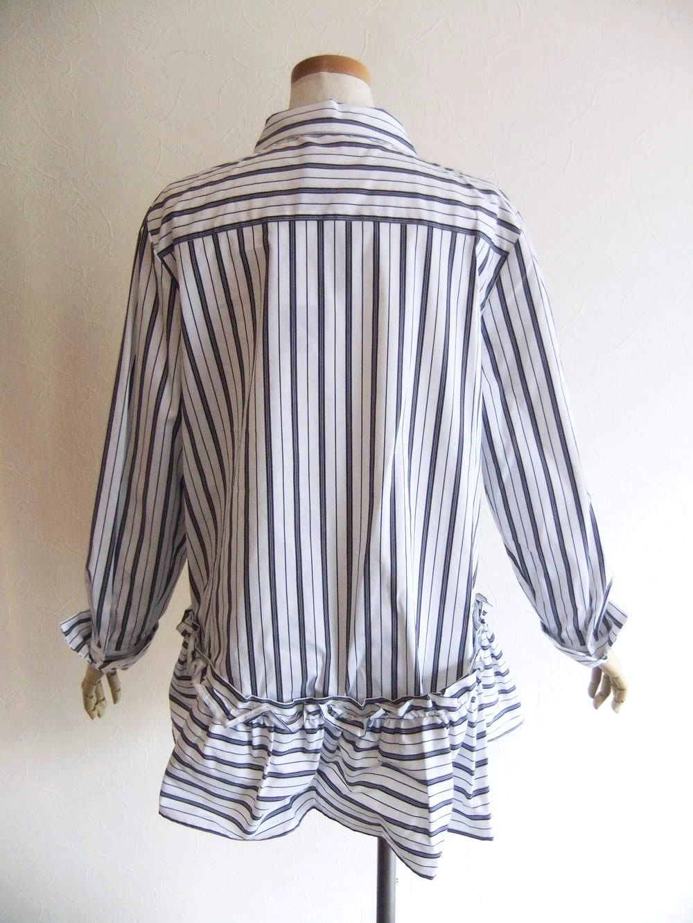 裾フリル 取り外し 3WAY ロング シャツブラウス    MMA115HEA