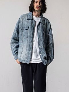 INDIGO LINEN JACK SHIRTS  インディゴ染め シャツ ジャケット
