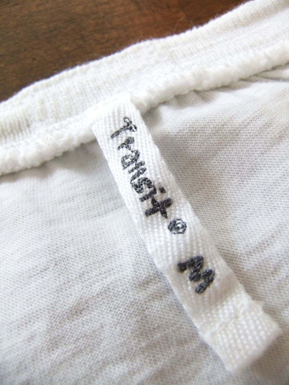 コットン/リネン （ホワイト） クルーネックTシャツ