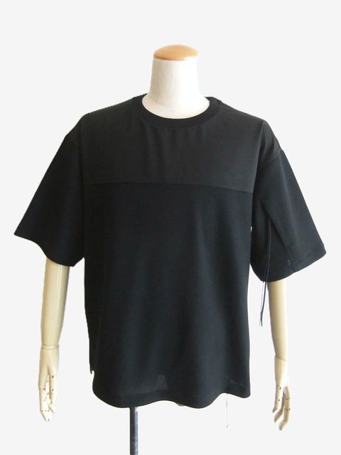SLEEVE PK S/S  メッシュ 切替ショートスリーブカットソー