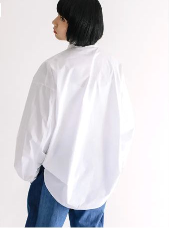 高密度タイプライター 刺繍入り BIG長袖シャツ   BB31-104