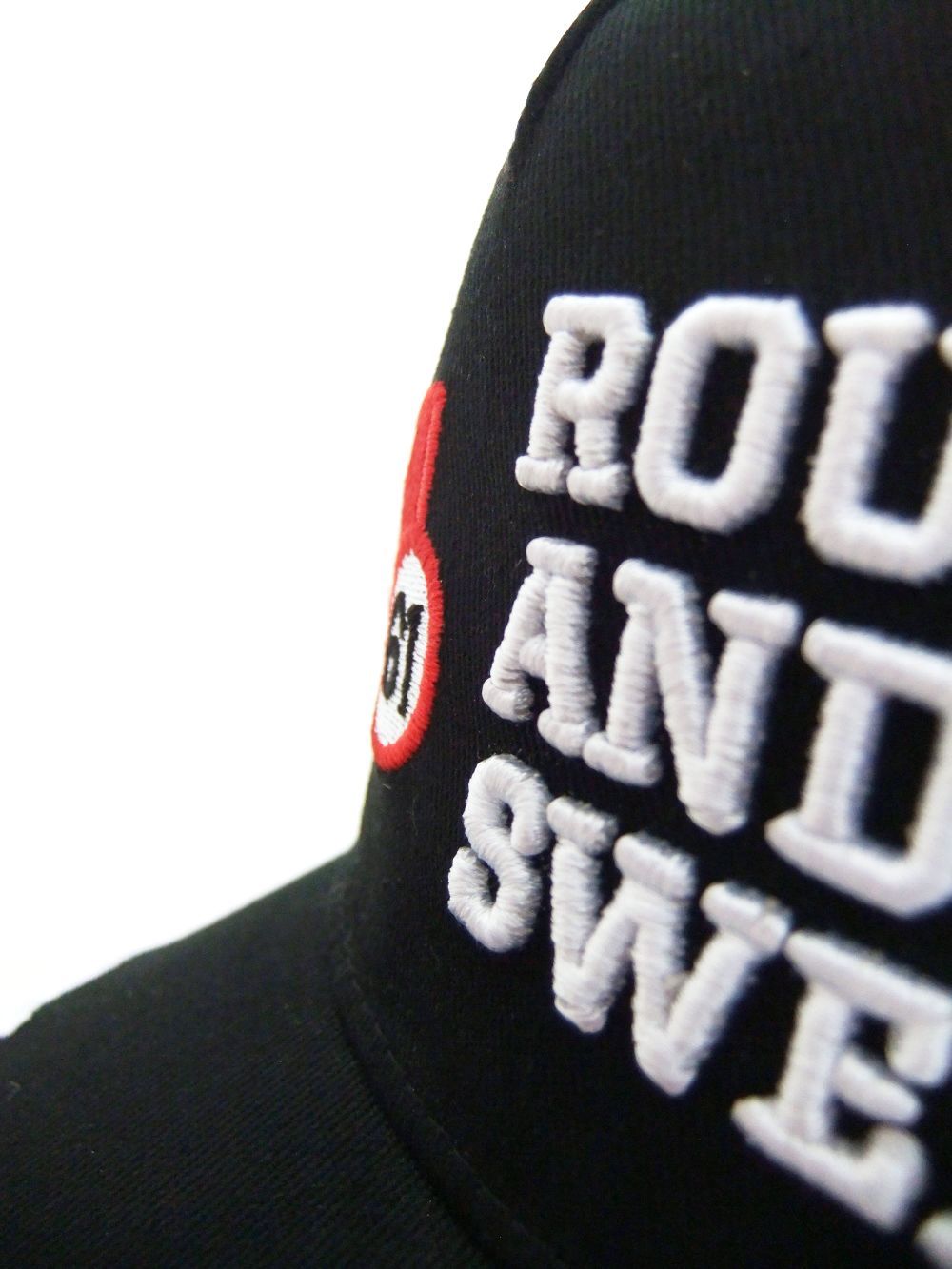 RED IRON MESH CAP  (ブラック)   ロゴ入りキャップ    RSA-24005