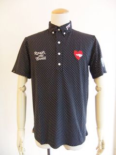 G.D.C. DOTS POLO (ブラック)   ドット柄 半袖B.D.ポロ  RSM-24011