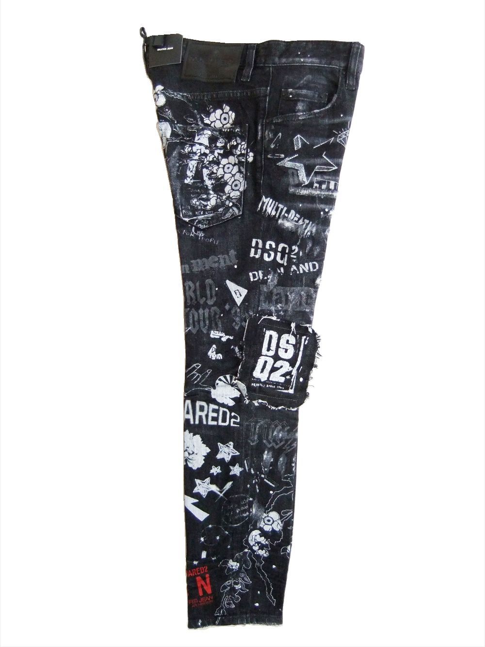 Dsquared2 - ICON ROCK PRINT WASH SKATER JEAN スケーター