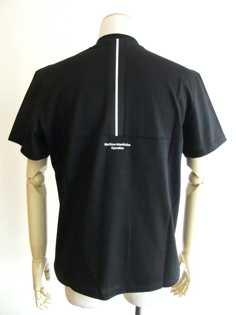 TOOSA   (ブラック）  ラインリブ 半袖 Tシャツ