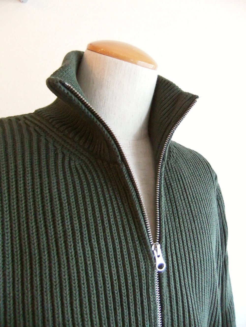 《MM➅》 Maison Margiela     リブ コットン ZIP カーディガン