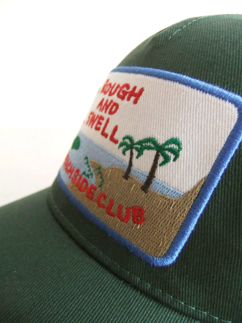 BEACH SIDE MESH CAP  (グリーン)   ロゴ入り ワッペン付き キャップ    RSA-26004