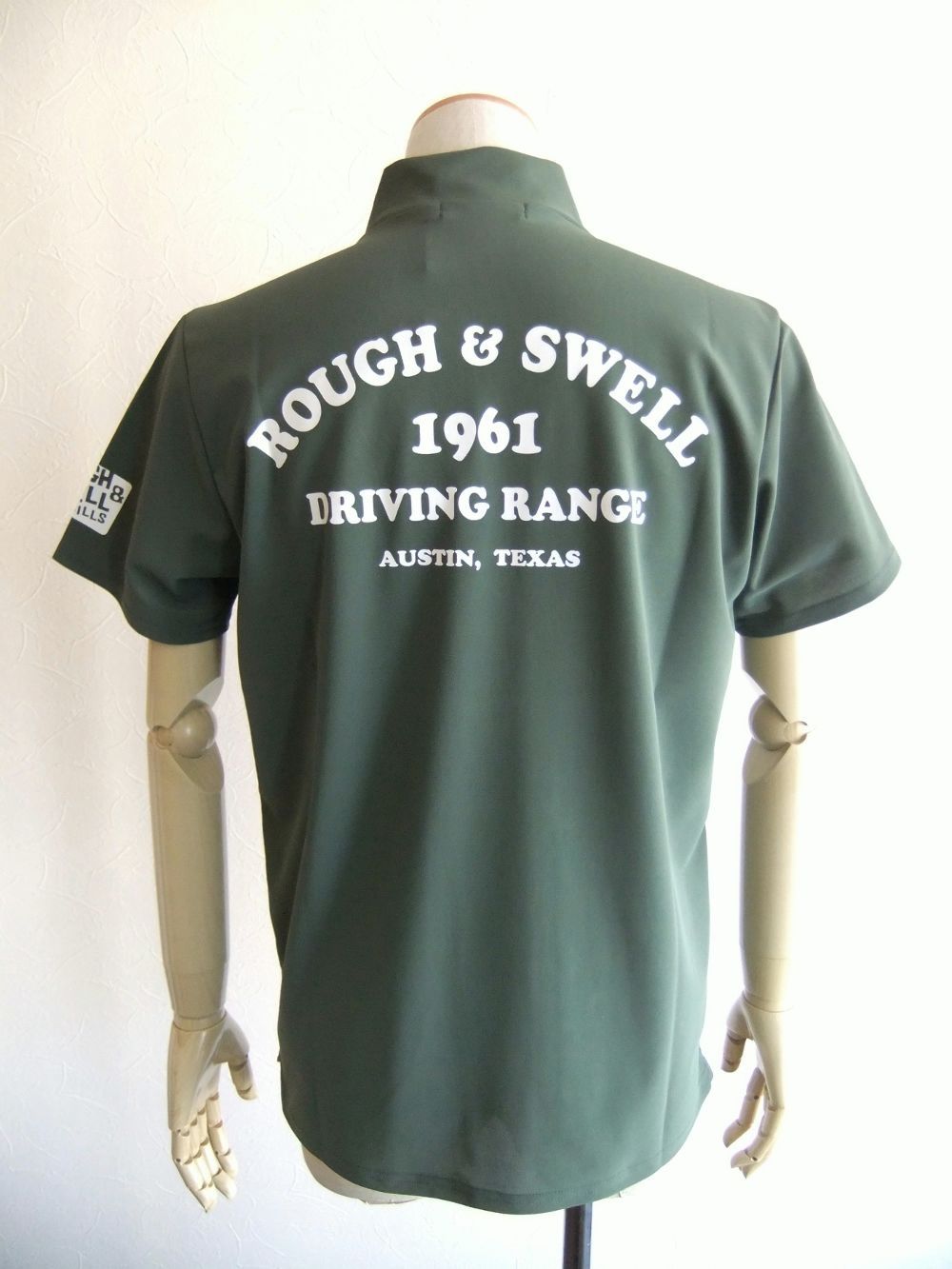 rough & swell - SANDWICH GOLF MOCK (ホワイト) モックネック