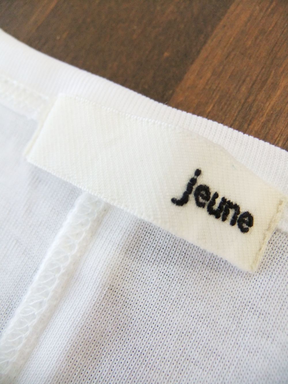 【jeune】 コットン＋シフォン 半袖 切替え プルオーバー  J138717M