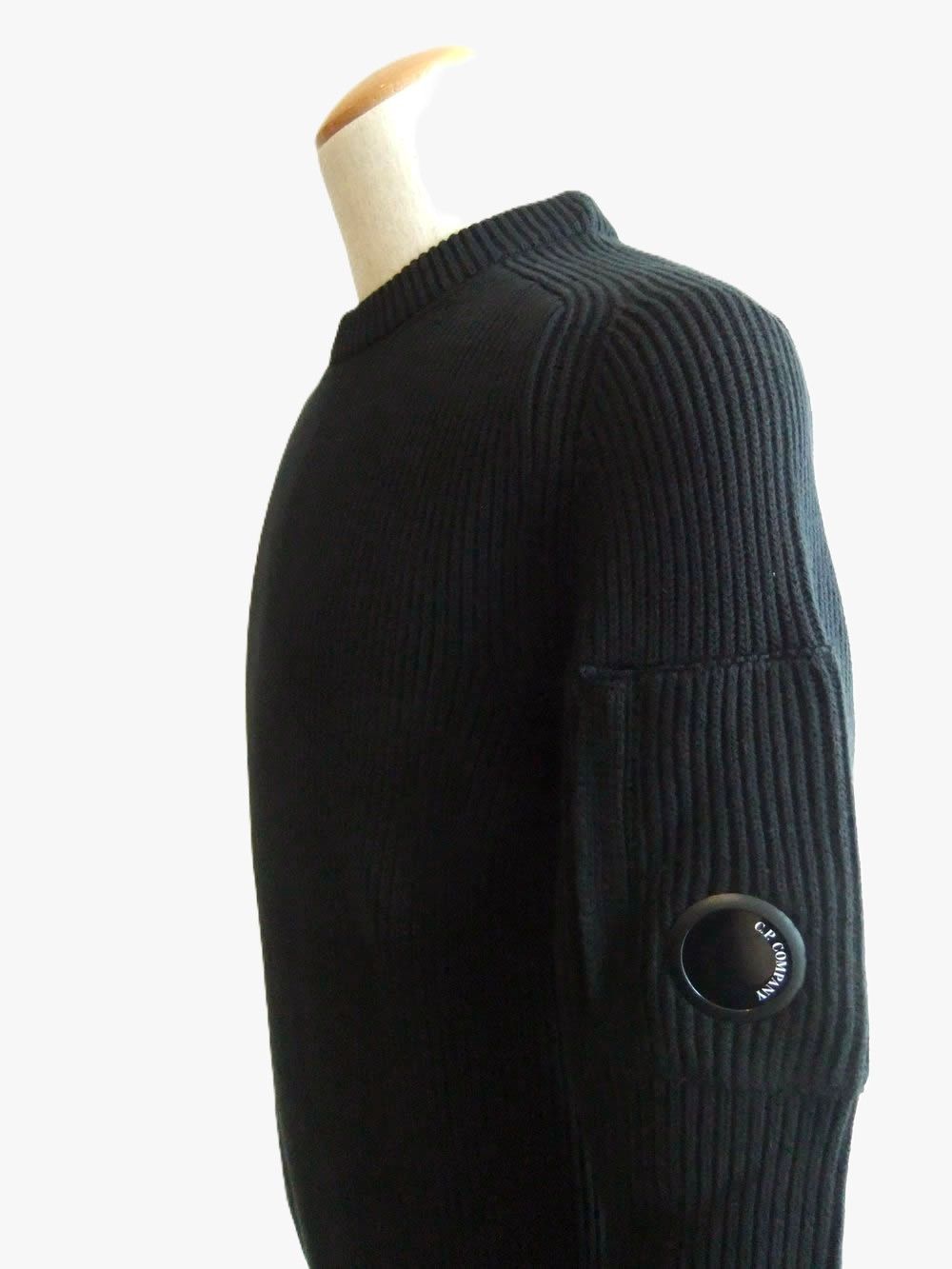 FULL RIB COTTON CREWNECK LENS SWEATER   コットン クルーネック ニット