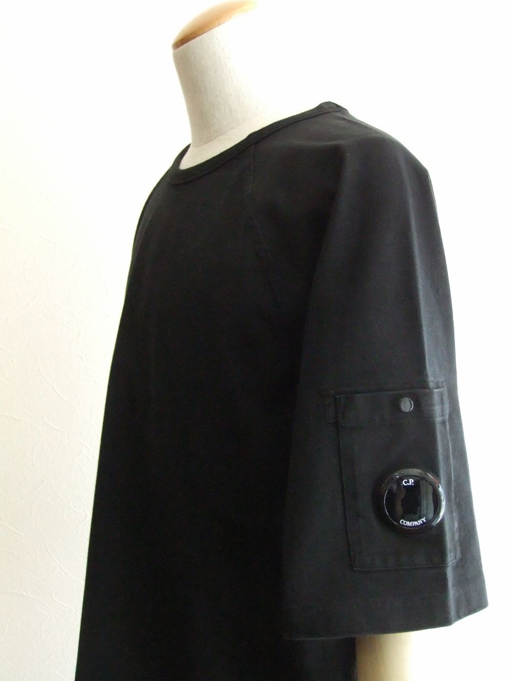 HEAVYJERSEYMIXEDSHORT SLEEVESWEATSHIRT (ブラック)  半袖ジャージーTシャツ