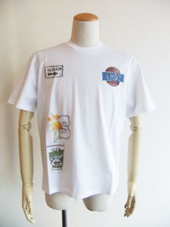 TOMOE   プリント クルーネック 半袖 Tシャツ