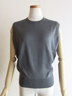 《LADIES》 S4553  30G  コットン ノースリーブ ニット  COMMON FIT