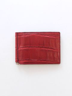 LE'SAC 財布  クロコダイル マネークリップ  (レッド)