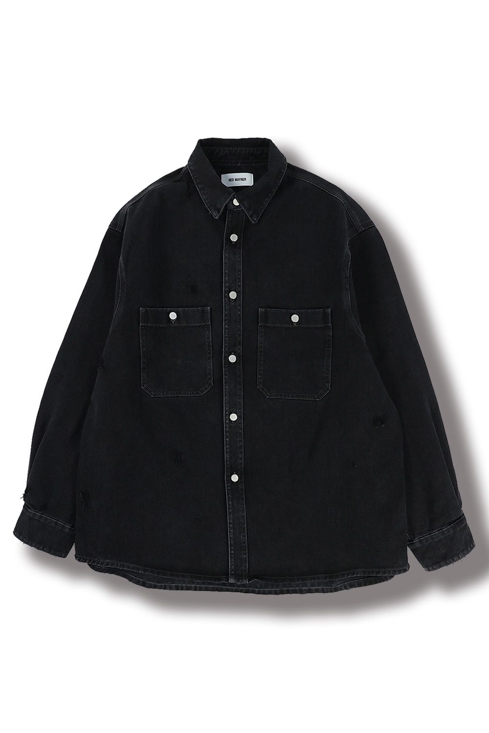 爆買い送料無料 hedmayner 22AW DESTROYED DENIM SHIRT cerkafor.com