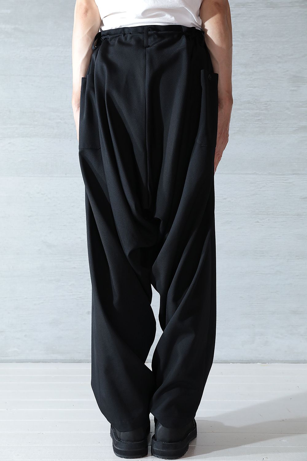 yohji yamamoto - 【yohji yamamoto】Y-ドレープパンツ(BLACK