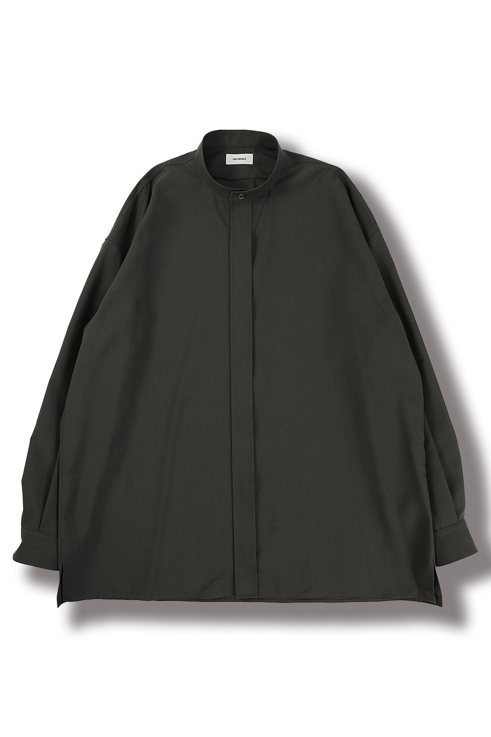 THE RERACS - 【23AW】THE BAND COLLAR SHIRT(KHAKI) | Acacia ONLINESTORE