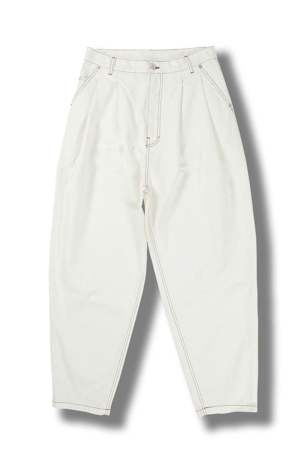 19AW HED MAYNER WHITE PLEATED JEANS | angeloawards.com