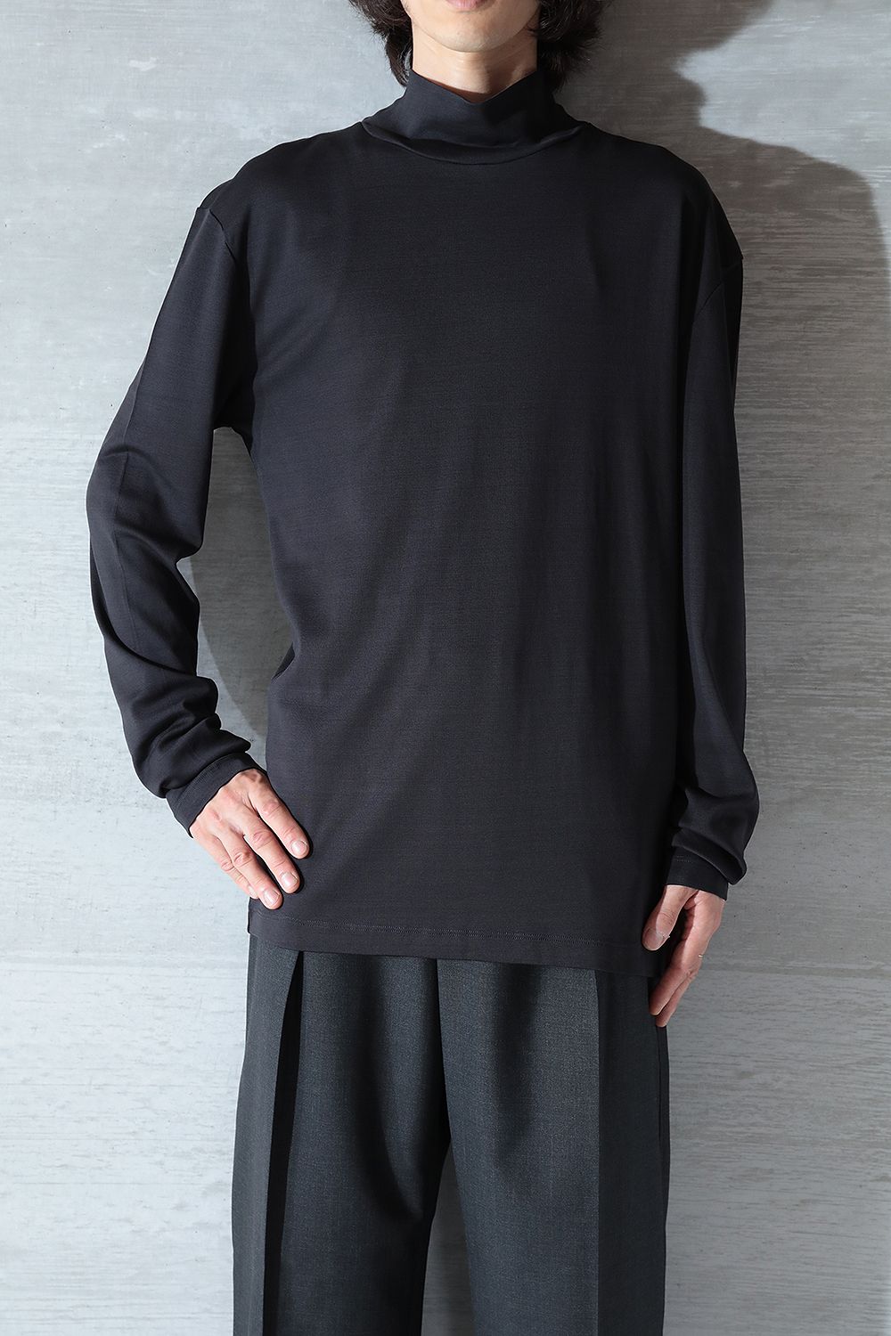 LEMAIRE - 【23AW】LONG SLEEVE RIB TURTLENECK(SQUID INK) | Acacia