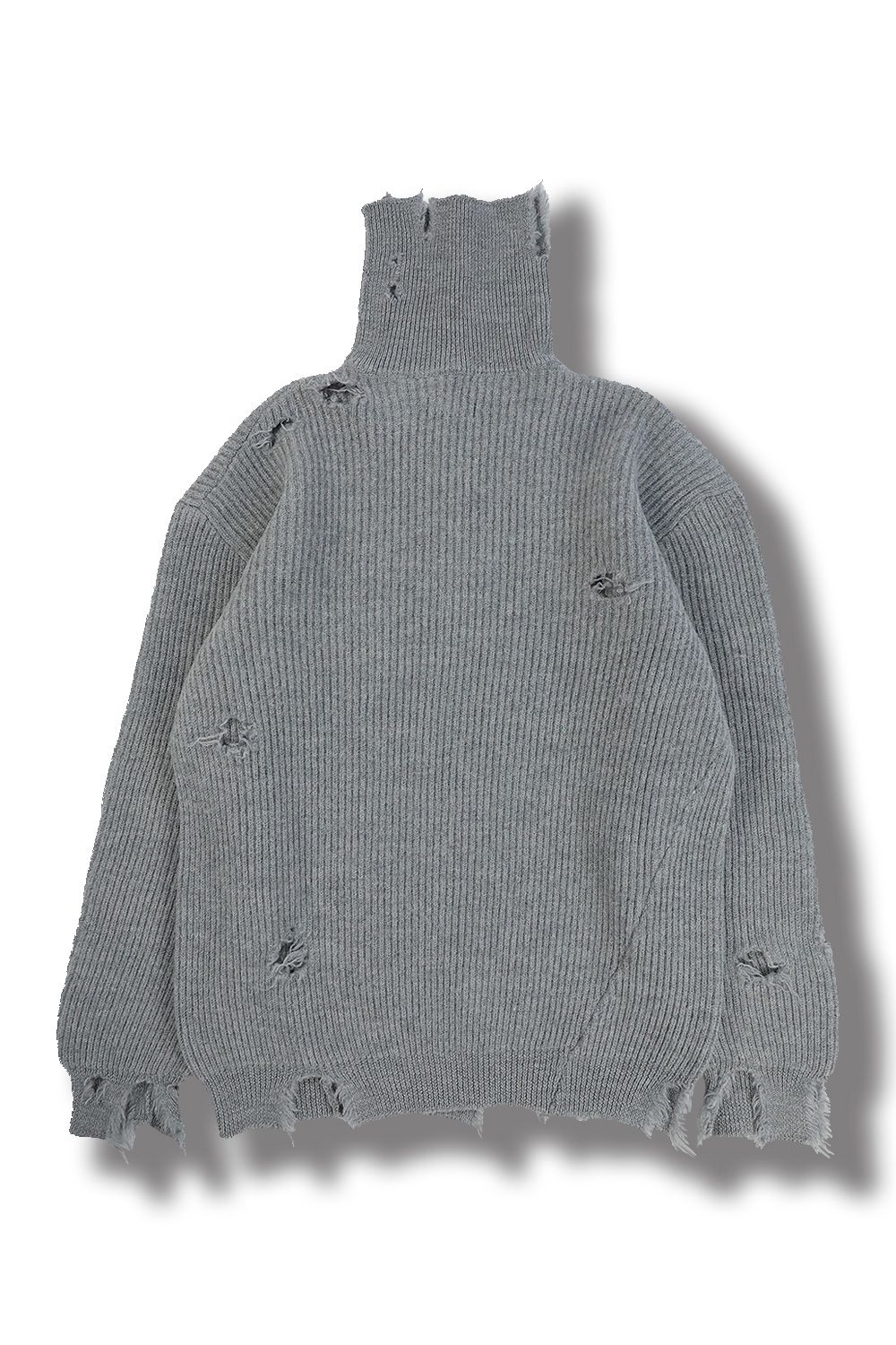 ヘドメイナー HED MAYNER HM00K21 HM011/DESTROYED TURTLENECK SWEATER