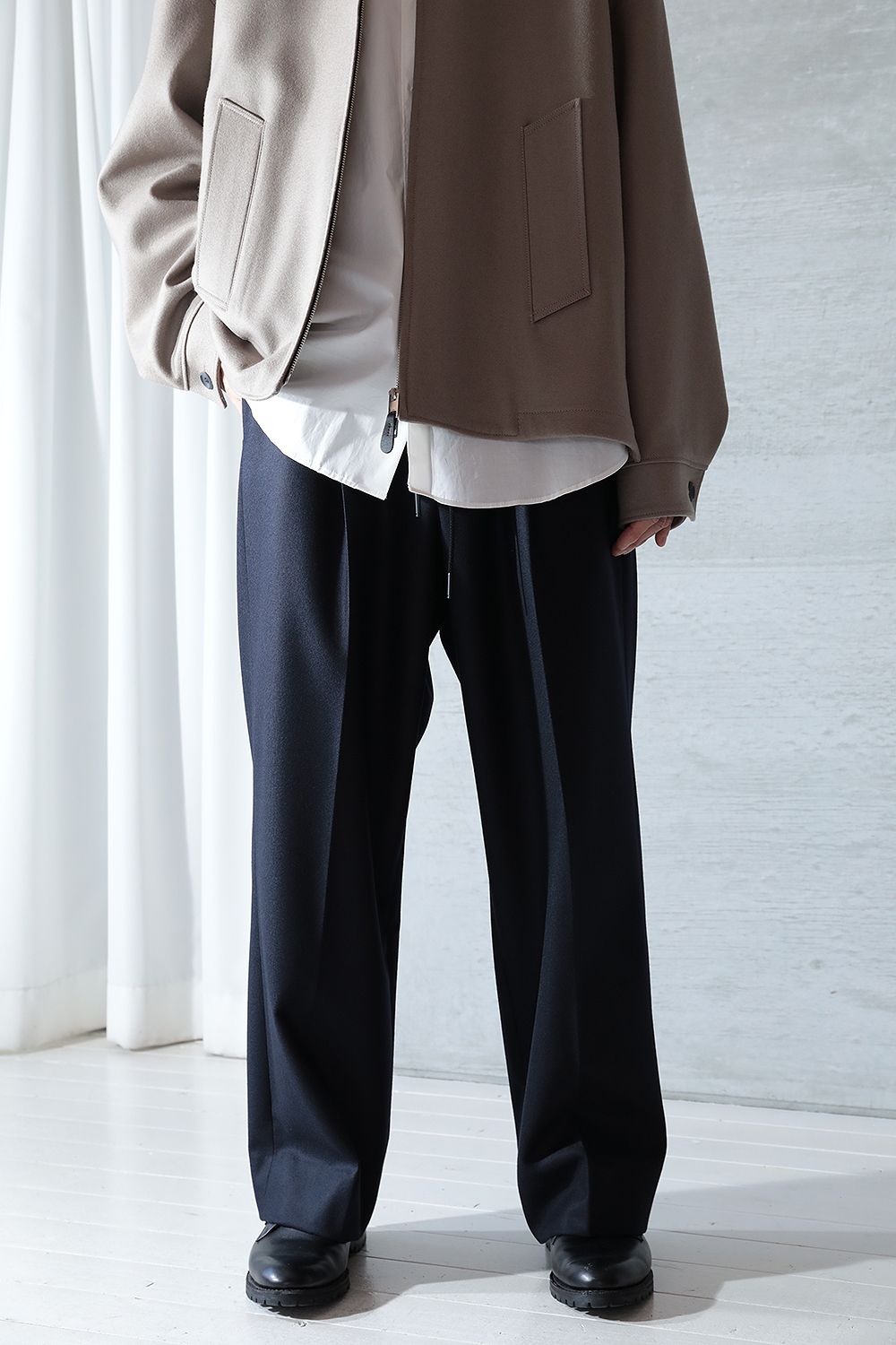 THE RERACS リラクス-PLEATED EASY SLACKS-