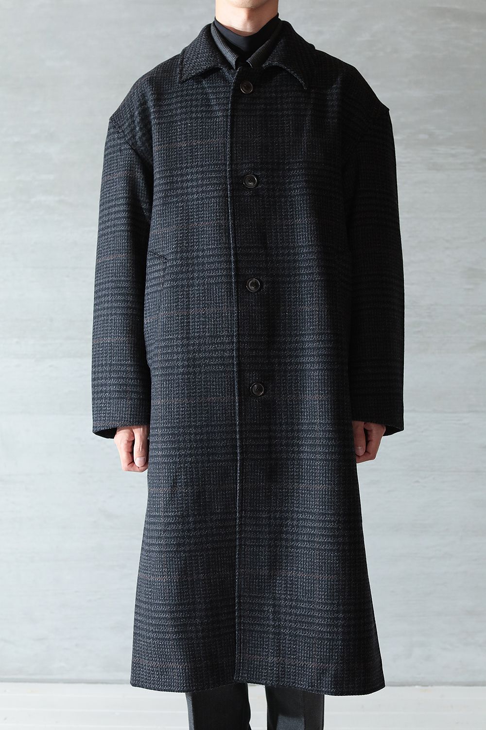 OVER COAT(DARK GREY CHECK) - 46(S〜M)