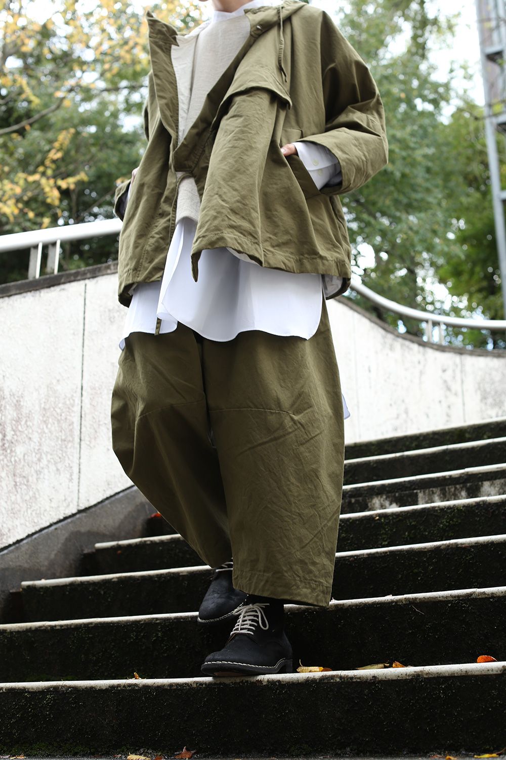 WORK BAGGY TROUSER(OLIVE) - M