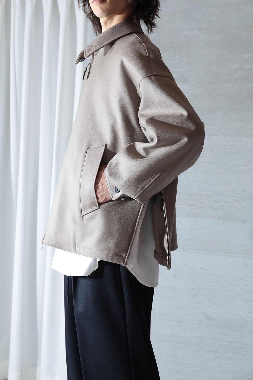 THE RERACS - 【23AW】RERACS BAL COLLAR HARRINGTON JACKET(BEIGE