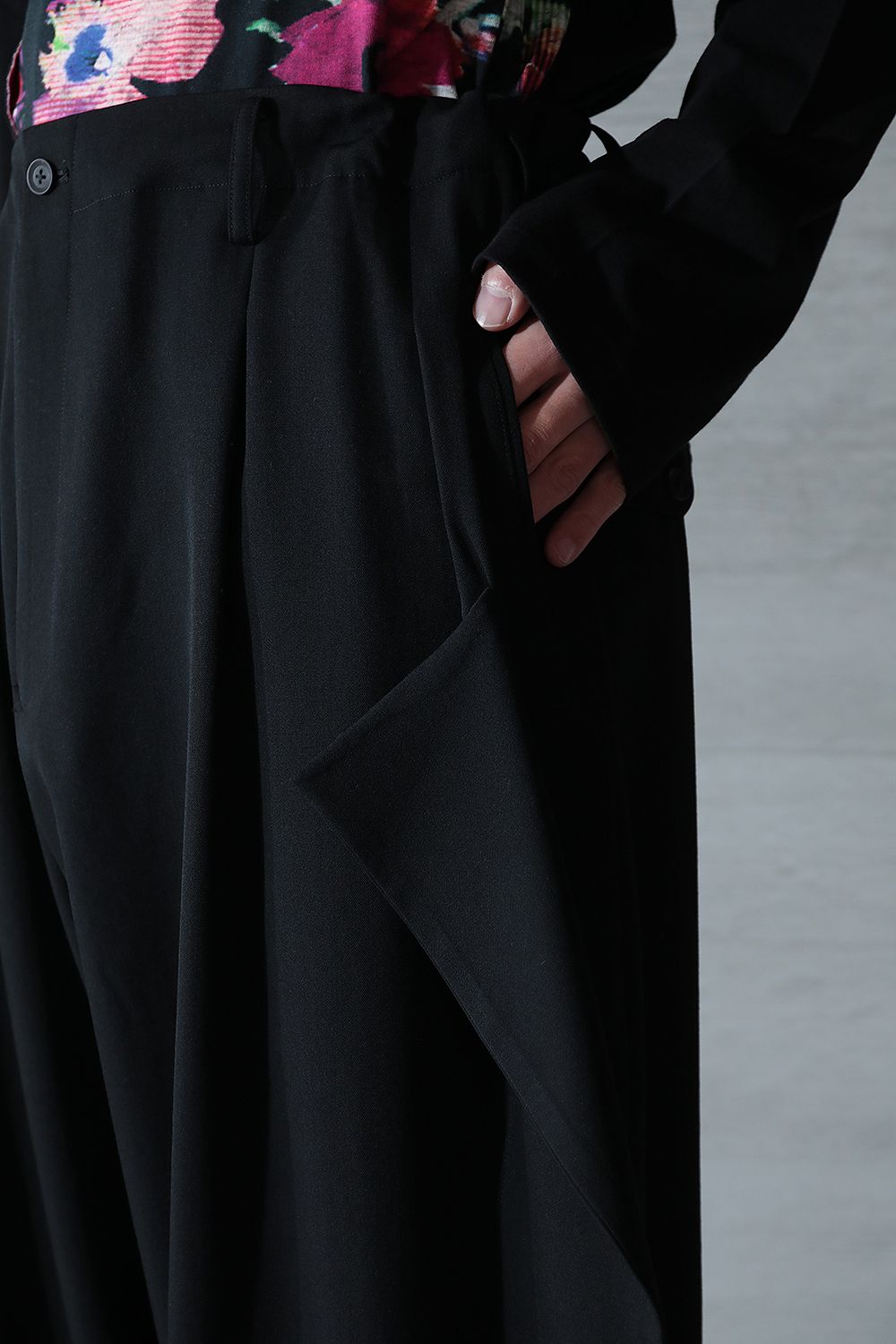 Yohli Yamamoto 20SS フラシ布 変形ロングワンピース 黒 1 www.pn