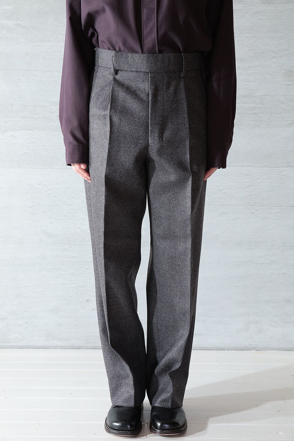 THE RERACS - 【23AW/ラスト1点】THE SLACKS STRAIGHT(GRAY BROWN/LAMB