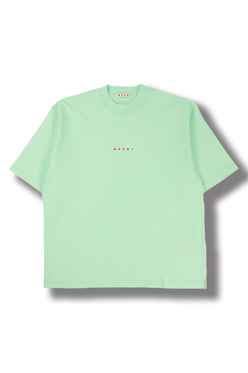 MARNI - 【ラスト1点】ORGANIC COTTON T-SHIRT WITH LOGO(SPRING GREEN