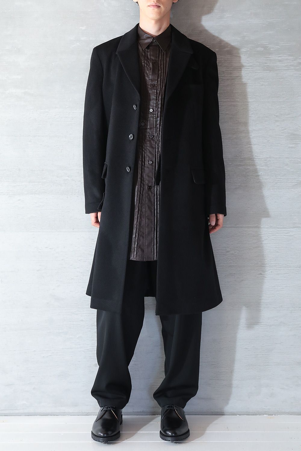 ヨウジヤマモト 22AW ミリタリー ロングベスト 黒2