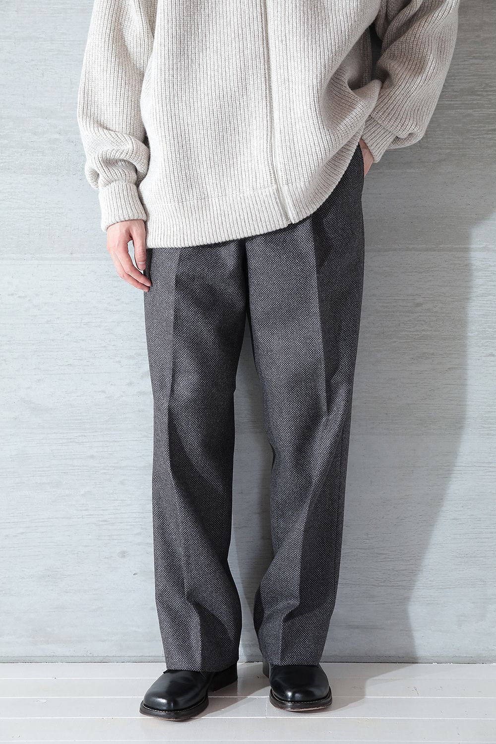 THE RERACS - 【23AW/ラスト1点】THE SLACKS STRAIGHT(GRAY BROWN/LAMB