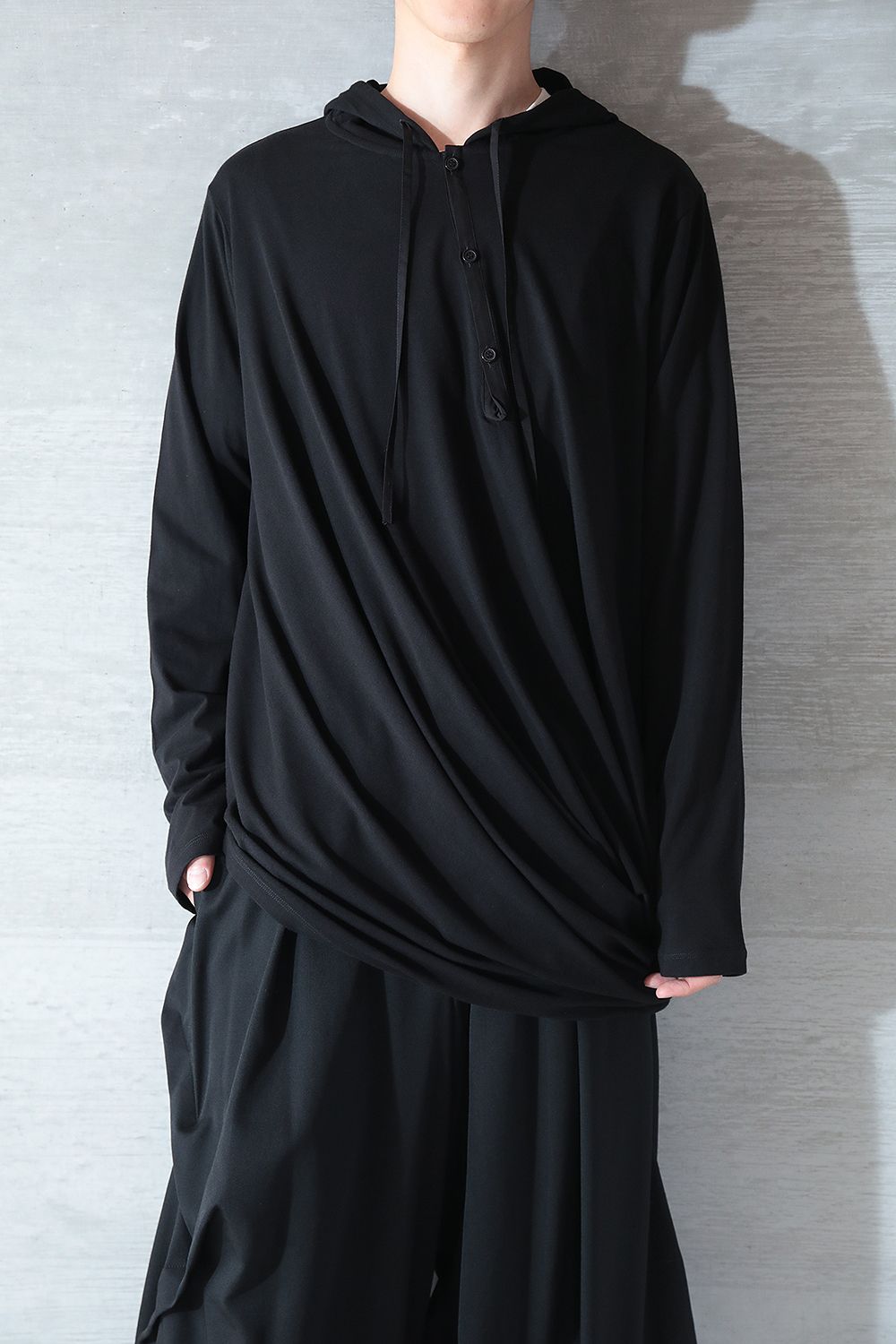 メール便可/取り寄せ YOHJI YAMAMOTO HOMME 前２重プリーツBIG シャツ