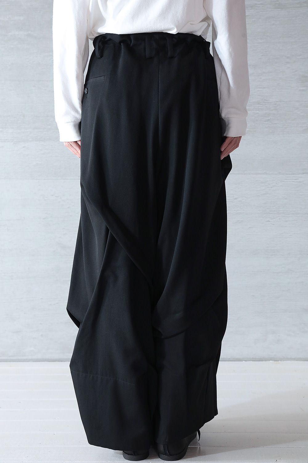 【yohji yamamoto】S-太タックパンツ(BLACK) - 2